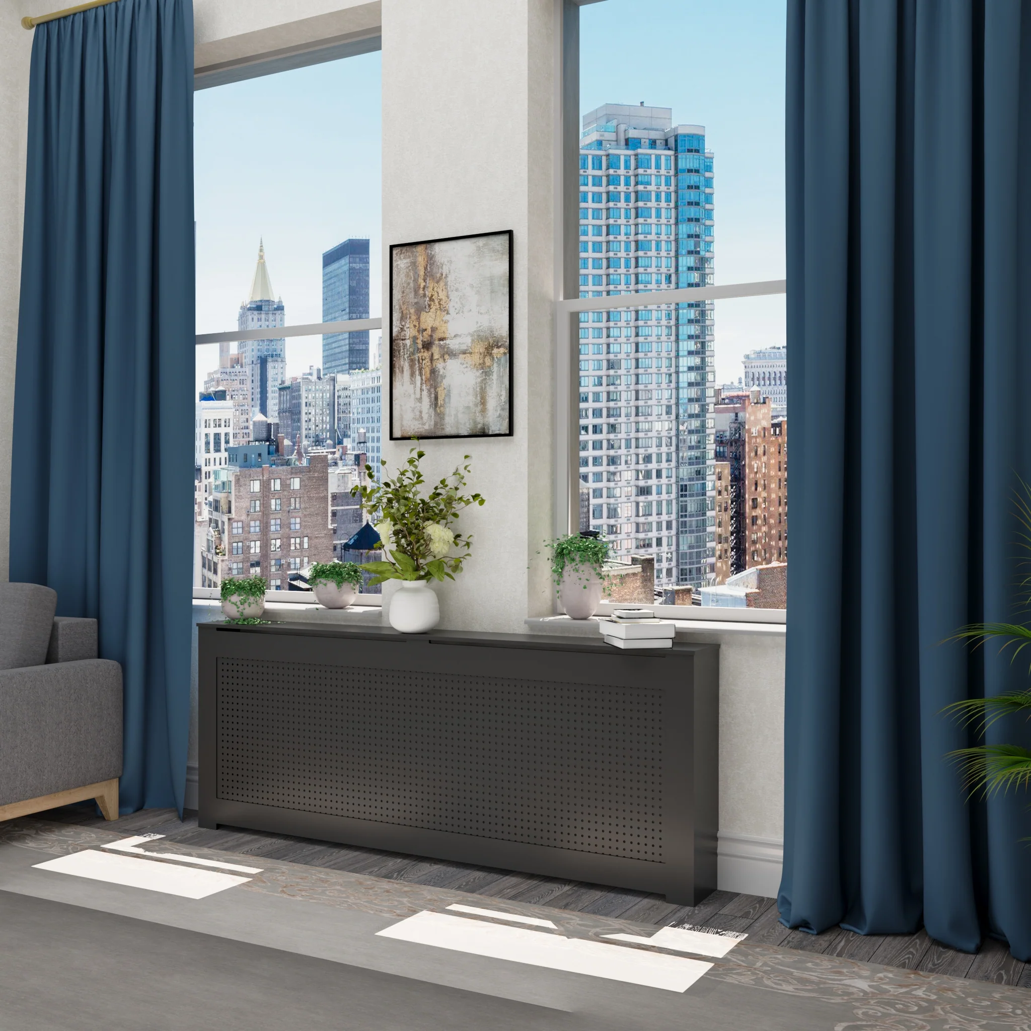 Custom Radiator Covers Made in NYC - ALEXIA Radiator Cabinet - Image 10