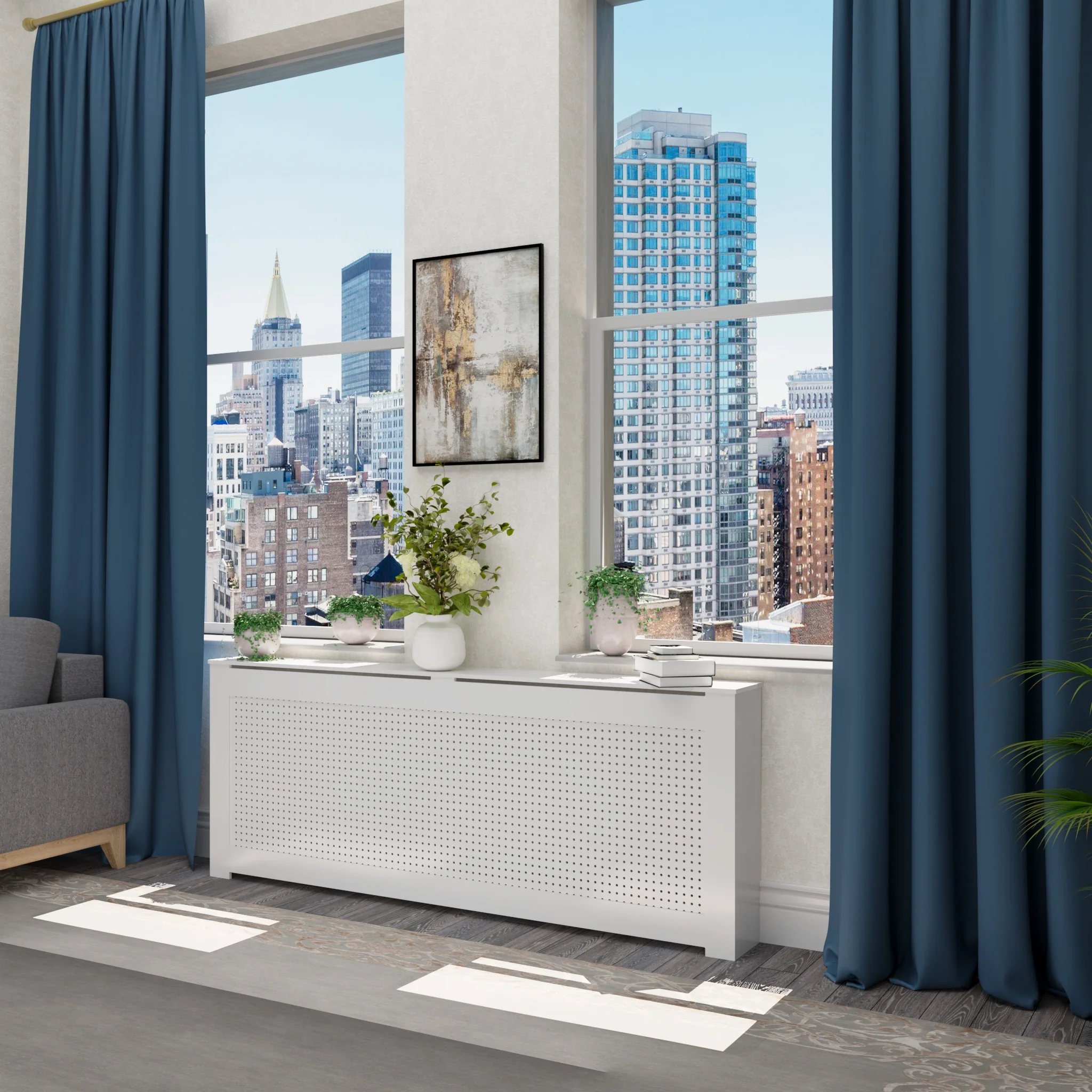 Custom Radiator Covers Made in NYC - ALEXIA Radiator Cabinet - Image 8