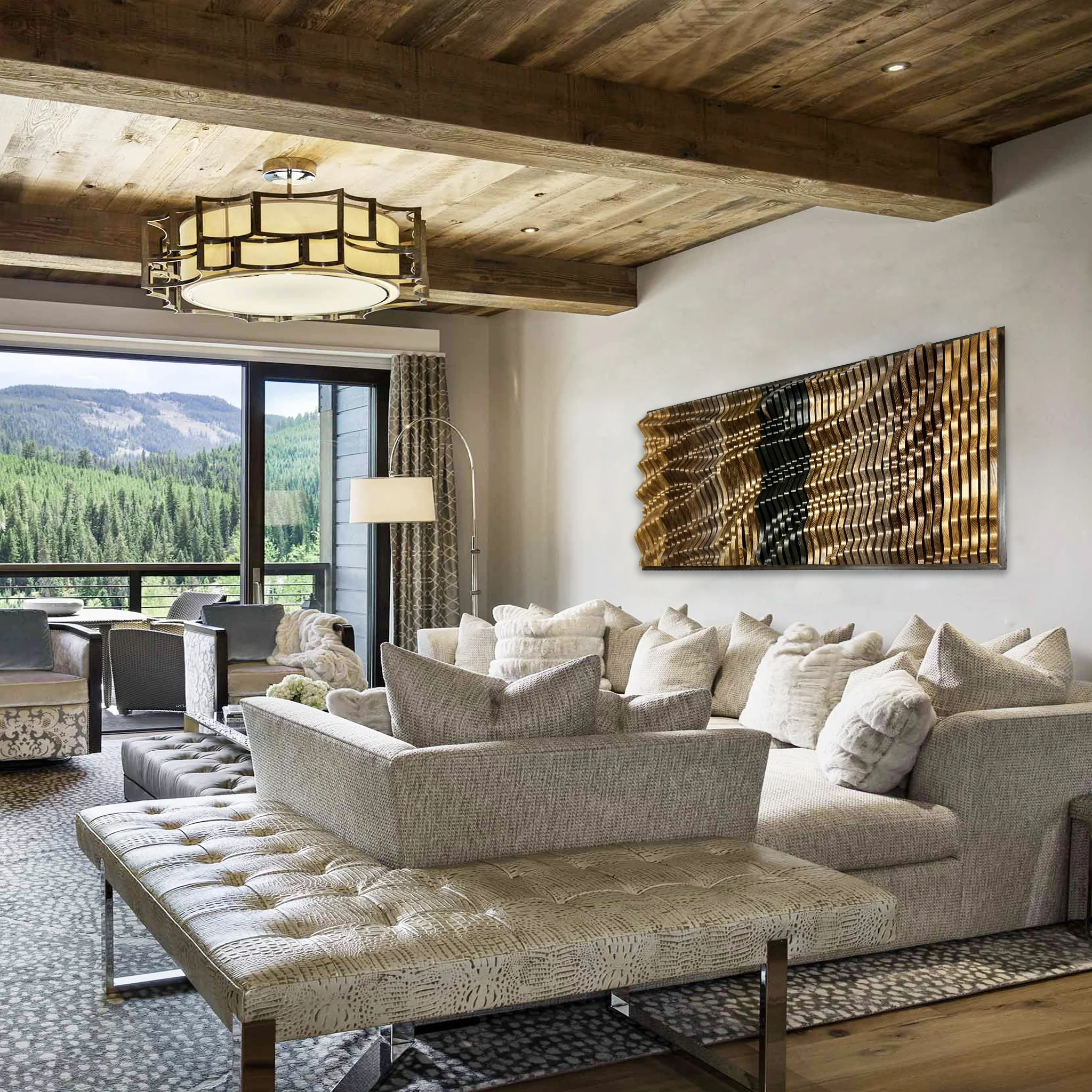 AMARETTO Parametric Art Wood Wall Decor – 100% Solid Wood - Image 5