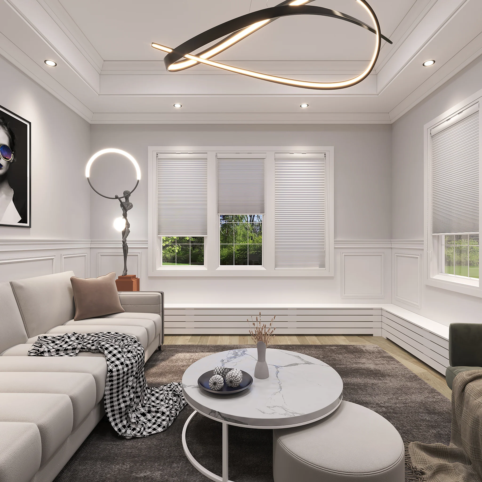 Custom White Baseboard Radiator Cover Cabinet for NYC Spaces - Image 3