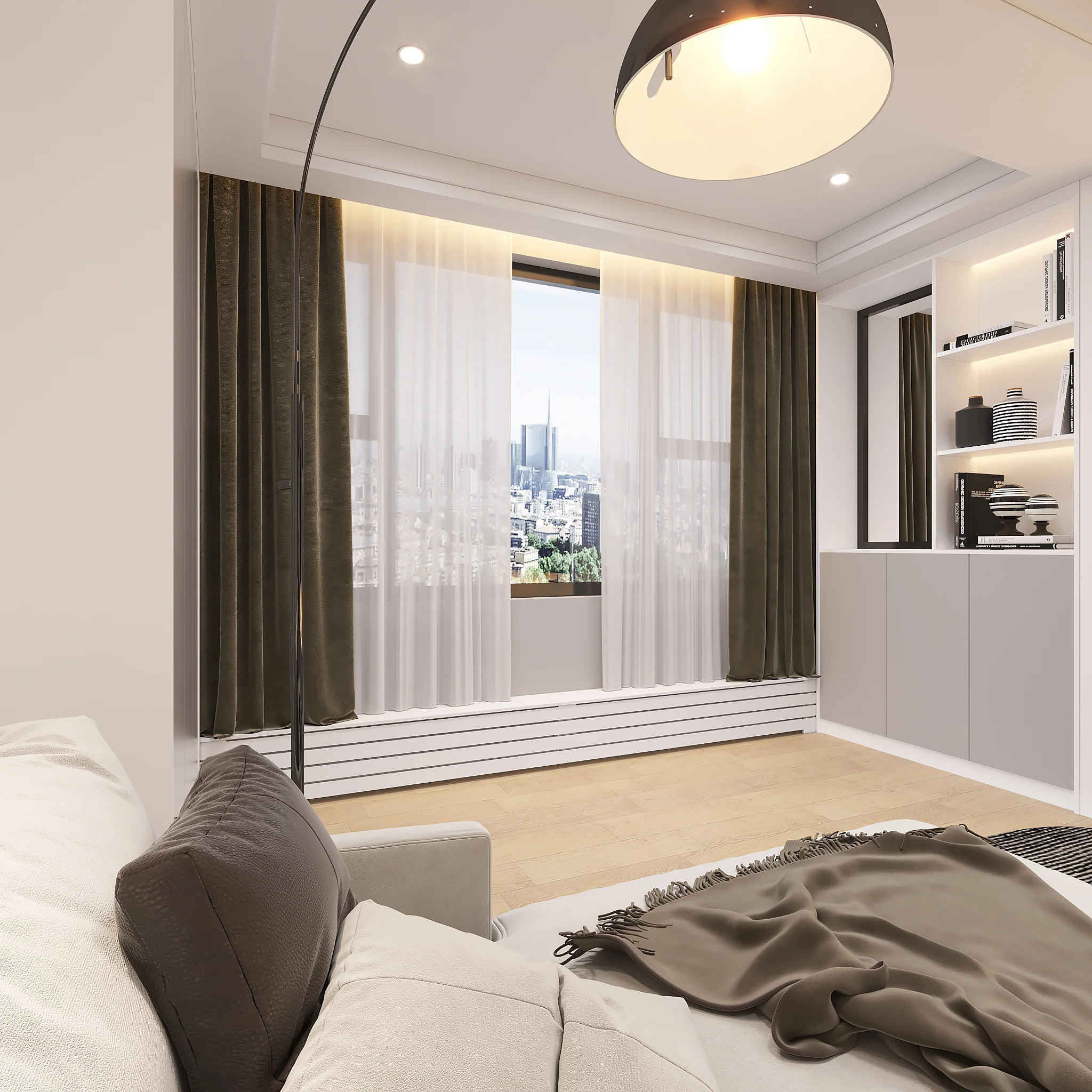 Custom White Baseboard Radiator Cover Cabinet for NYC Spaces - Image 7