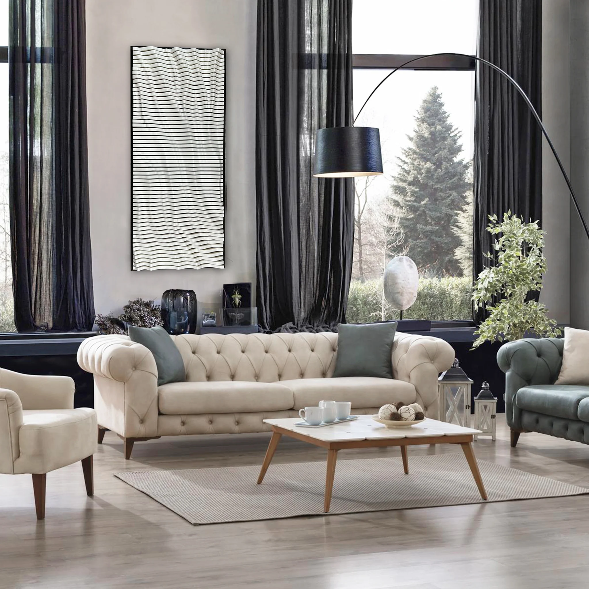 CHELSEA Acoustic Wood Wall Art Panel - Handmade Wood Decor - Image 3