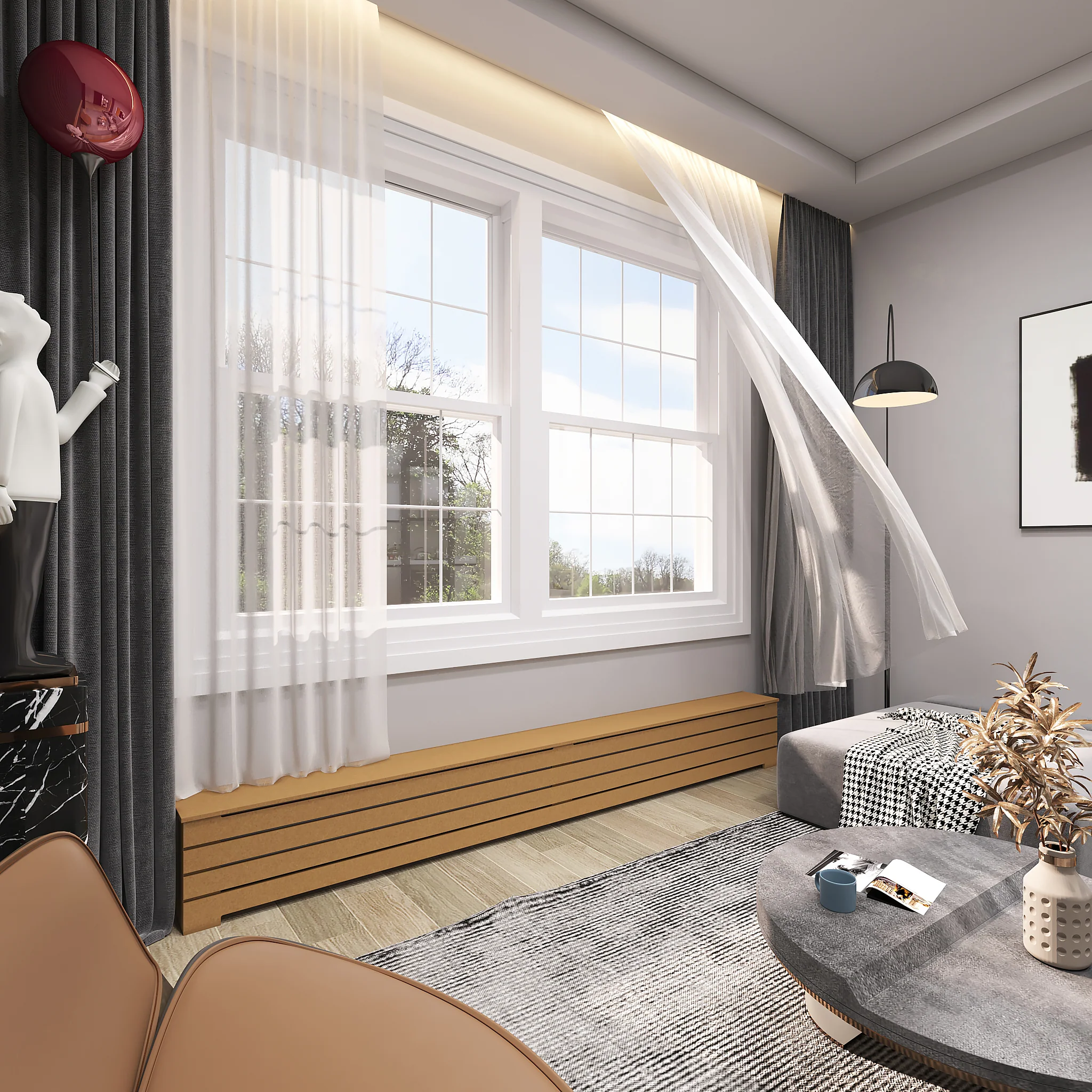 Custom Baseboard Heater Cover NYC – Unfinished Design - Image 4