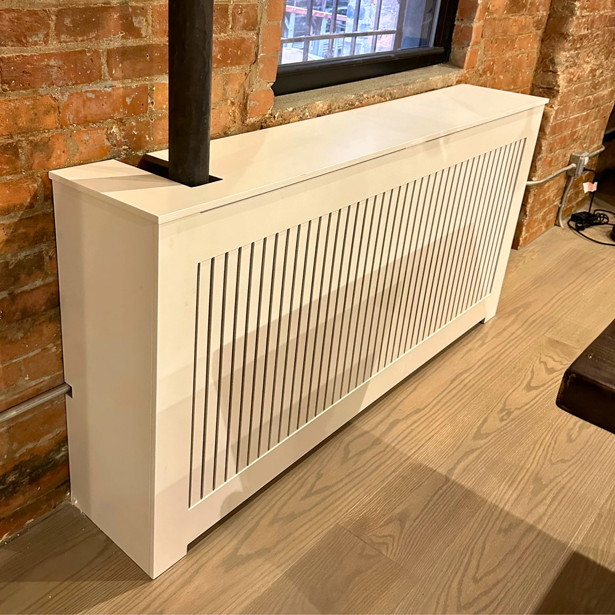 Custom White Radiator Cover NYC - STELLA Modern Heat Cabinet - Image 11