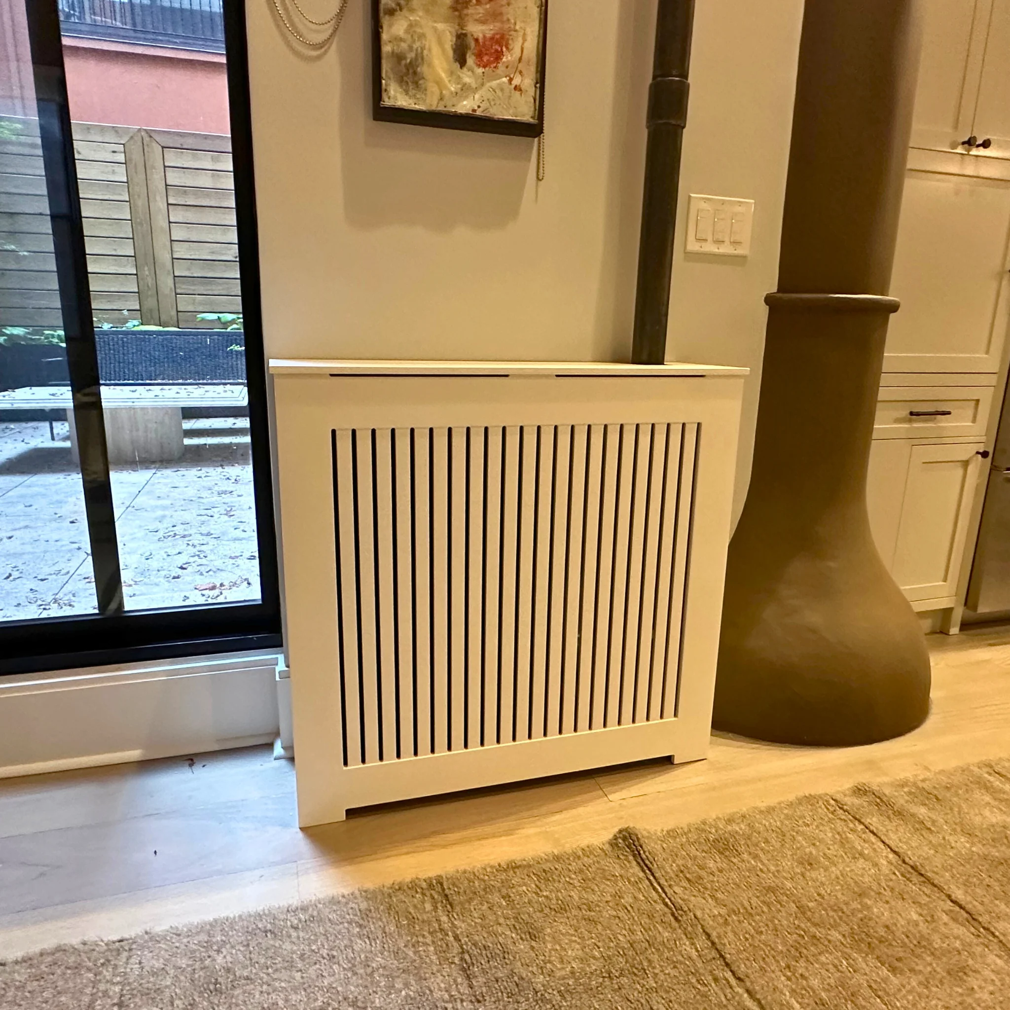 Custom White Radiator Cover NYC - STELLA Modern Heat Cabinet - Image 12