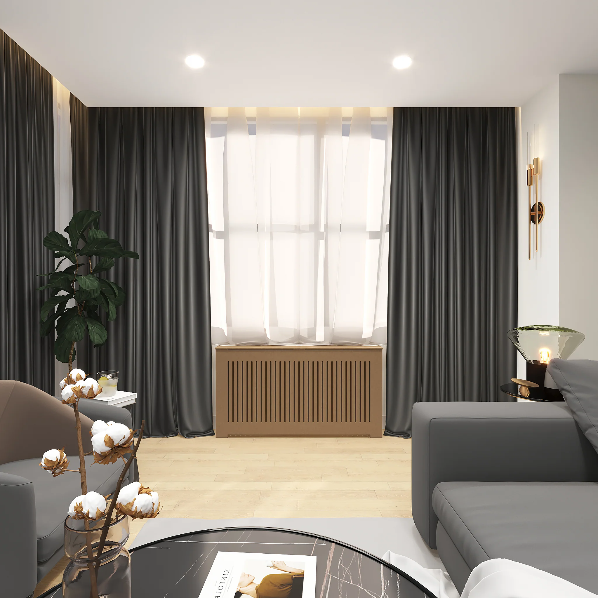 AURORA Modern Unfinished Radiator Cover Cabinet - Made in NY - Image 4