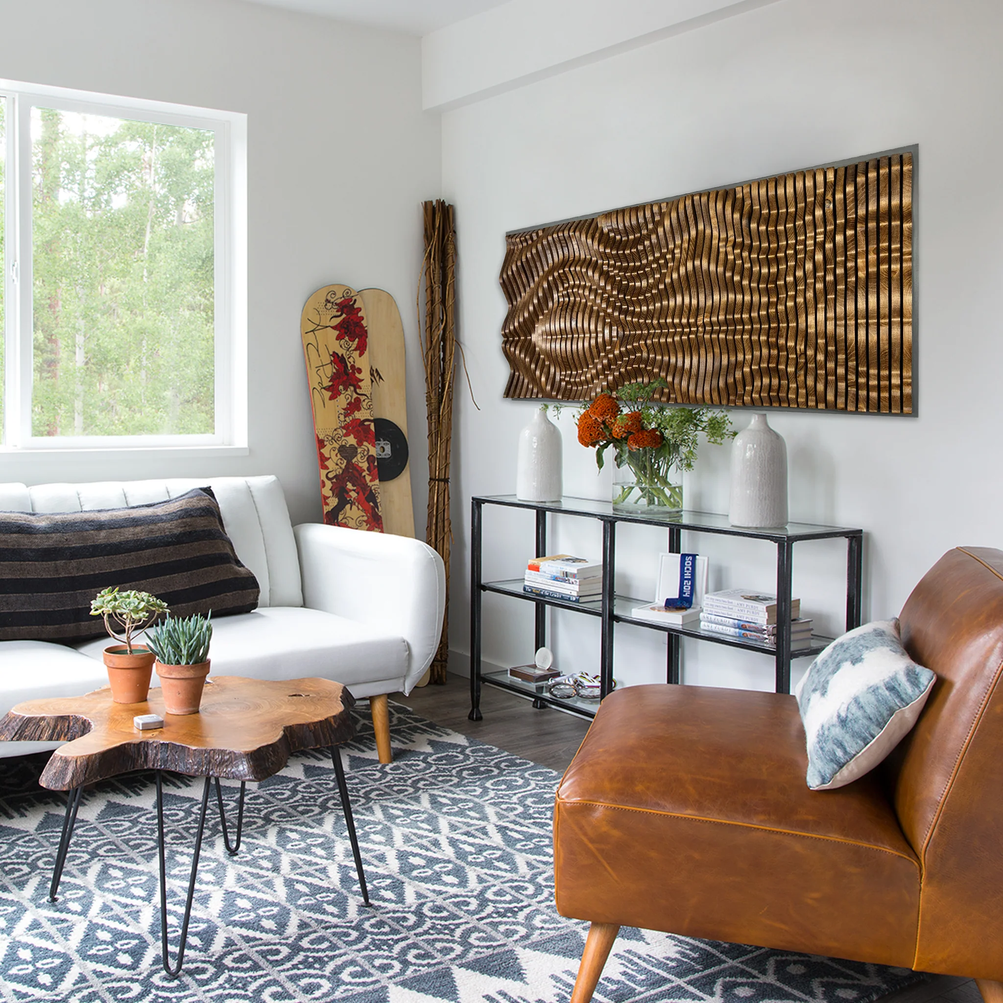 GOLIATHUS Wood Wall Art, Acoustic Wall Art Panel, Solid Wood - Image 3