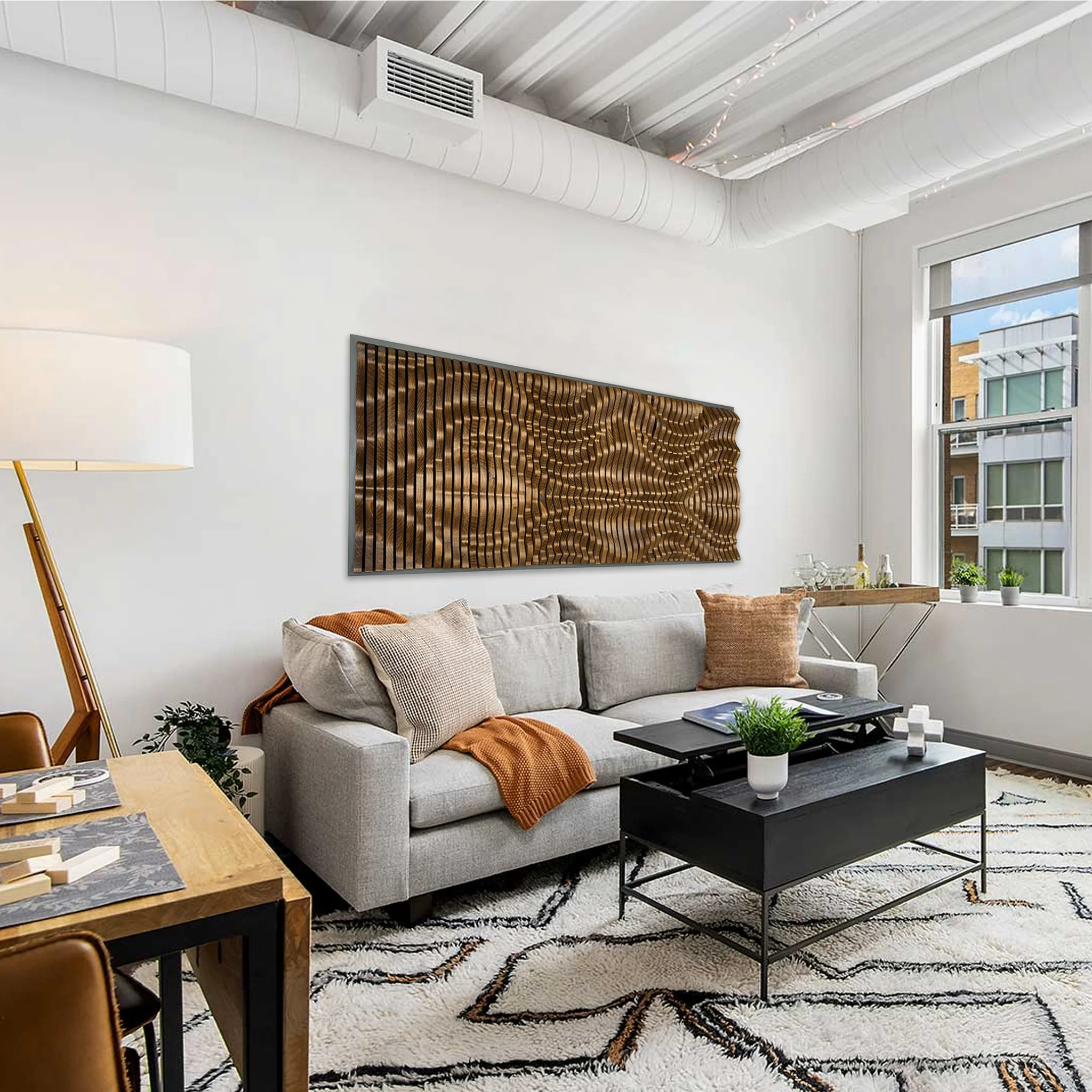 GOLIATHUS Wood Wall Art, Acoustic Wall Art Panel, Solid Wood - Image 4