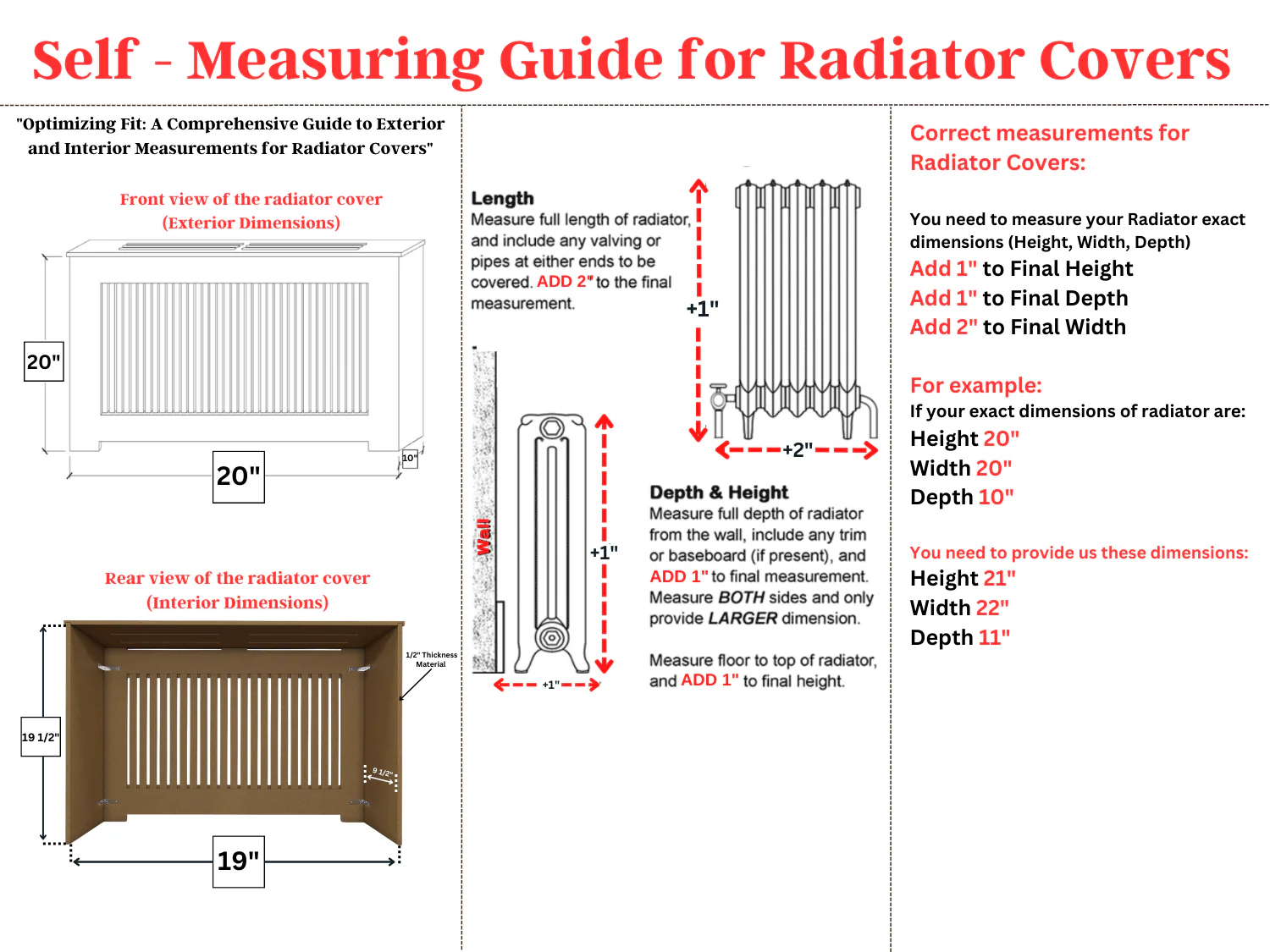 Custom Unfinished Radiator Cover Cabinet for Heat Efficiency - Image 7
