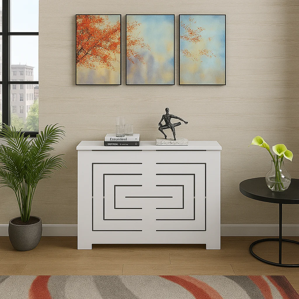 BIANCA White Radiator Cover Cabinet for Modern NYC Interiors - Image 3