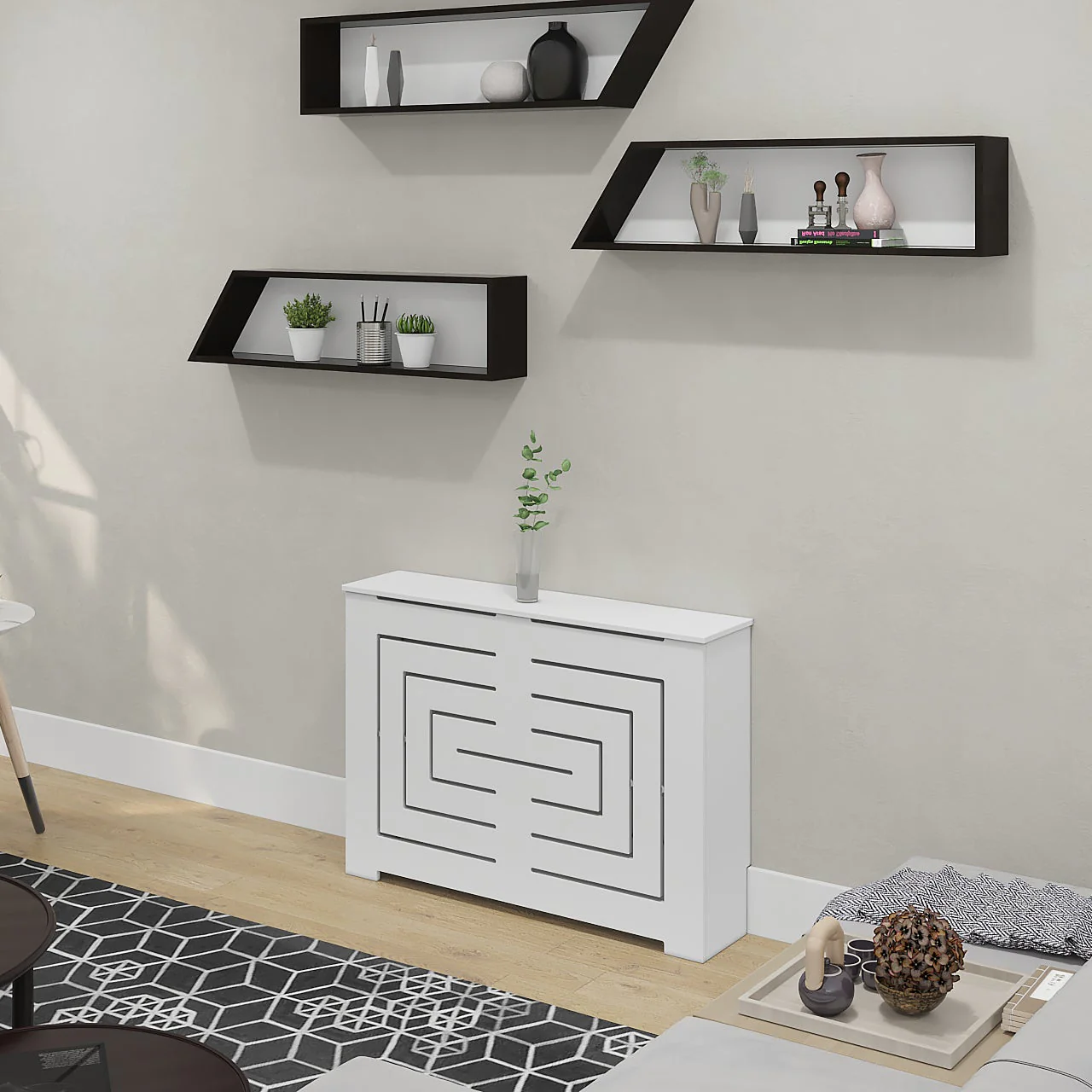 BIANCA White Radiator Cover Cabinet for Modern NYC Interiors - Image 5