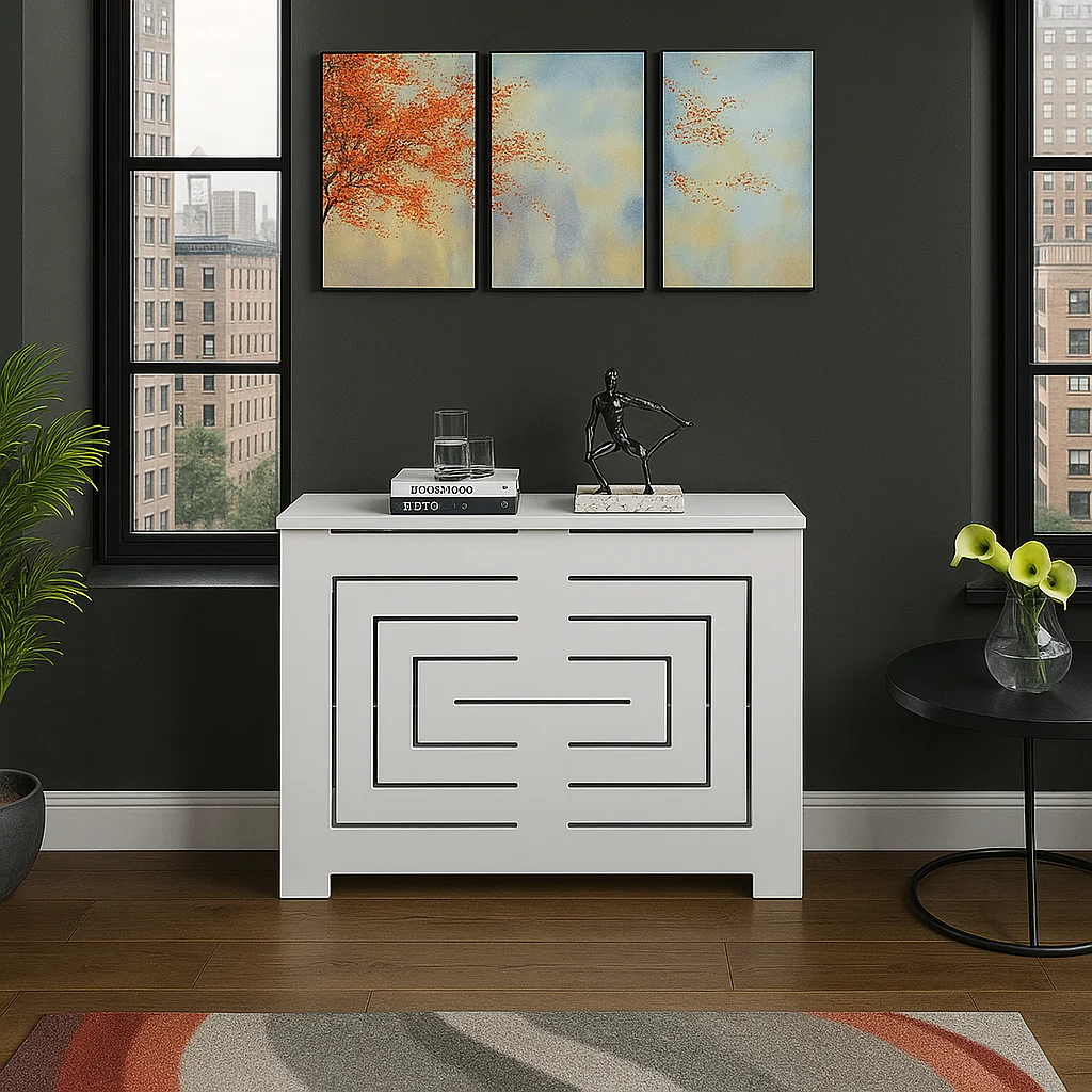 BIANCA White Radiator Cover Cabinet for Modern NYC Interiors - Image 6