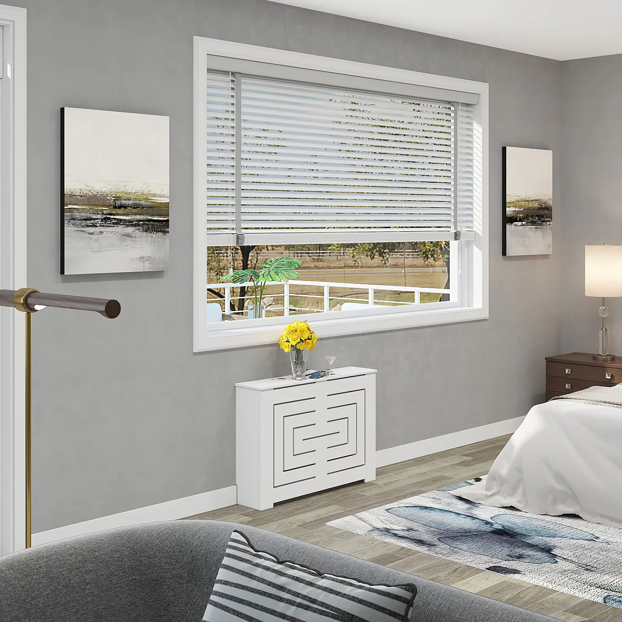 BIANCA White Radiator Cover Cabinet for Modern NYC Interiors - Image 9