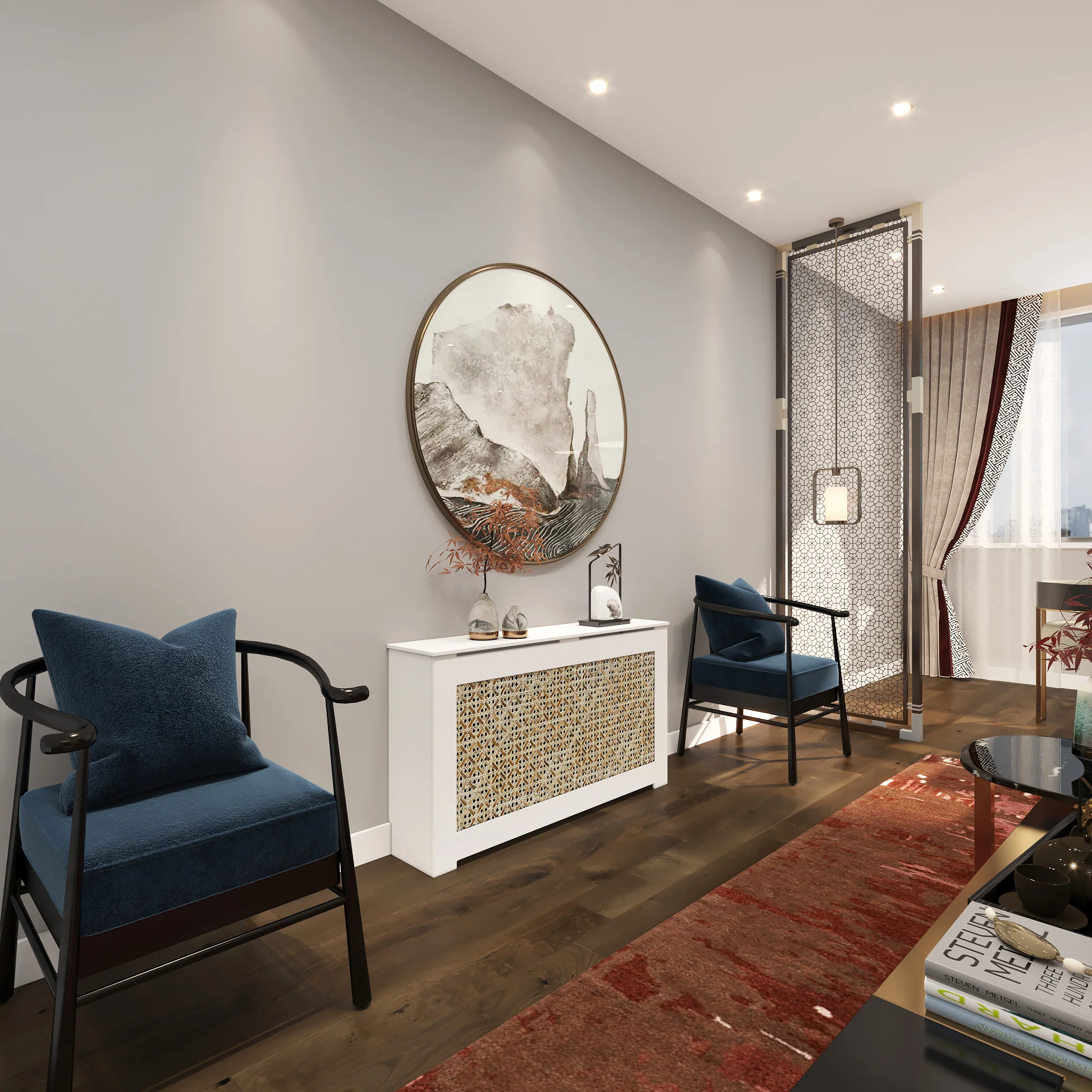 Light Rattan Radiator Cover Cabinet — Custom Made in NYC - Image 5