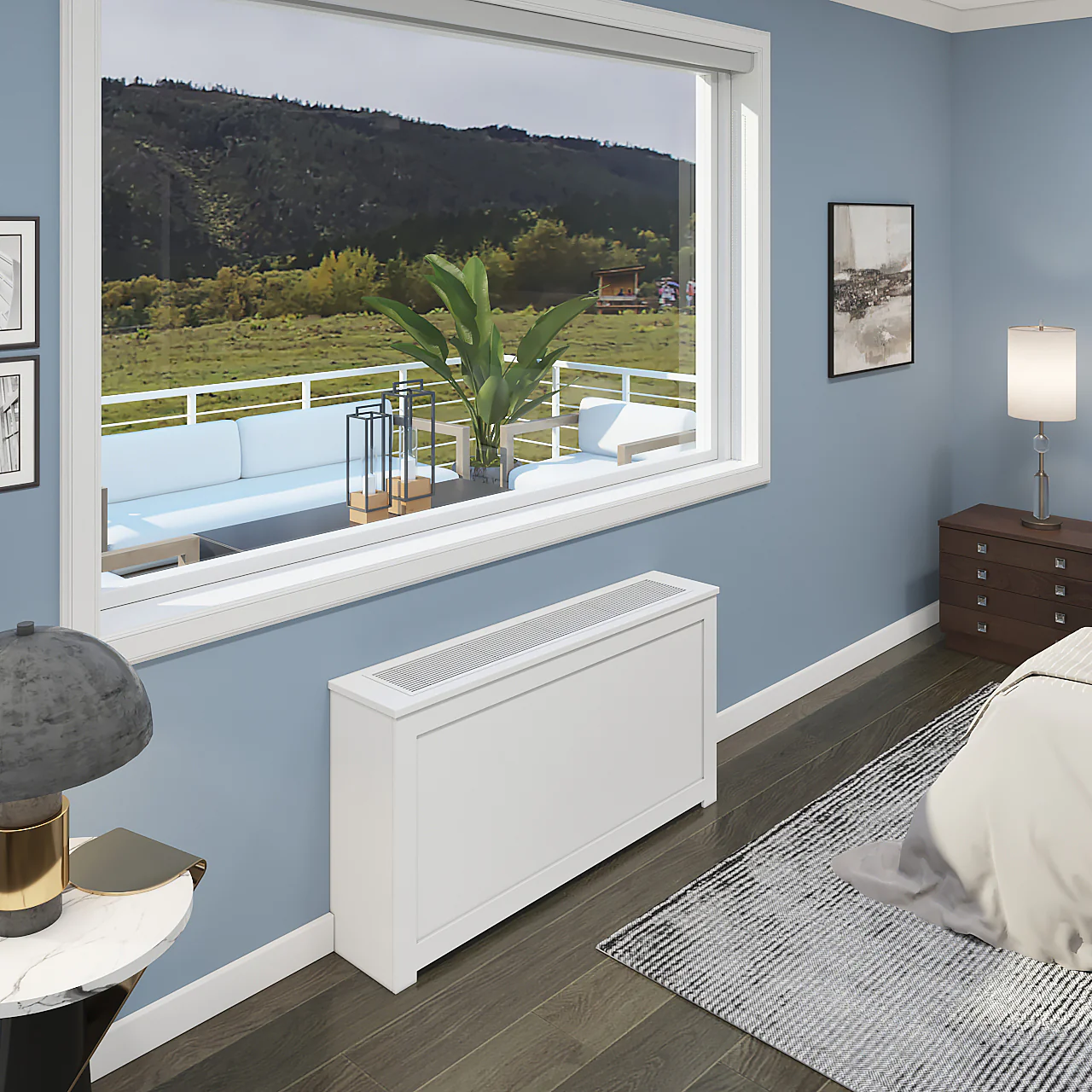 Custom PTAC HVAC Cover Cabinet with Metal Grille in NYC - Image 10