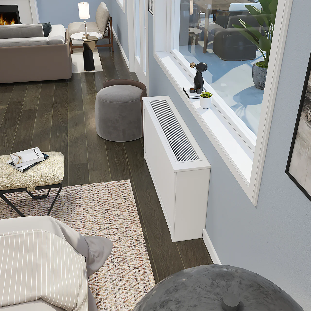 Custom PTAC HVAC Cover Cabinet with Metal Grille in NYC - Image 3