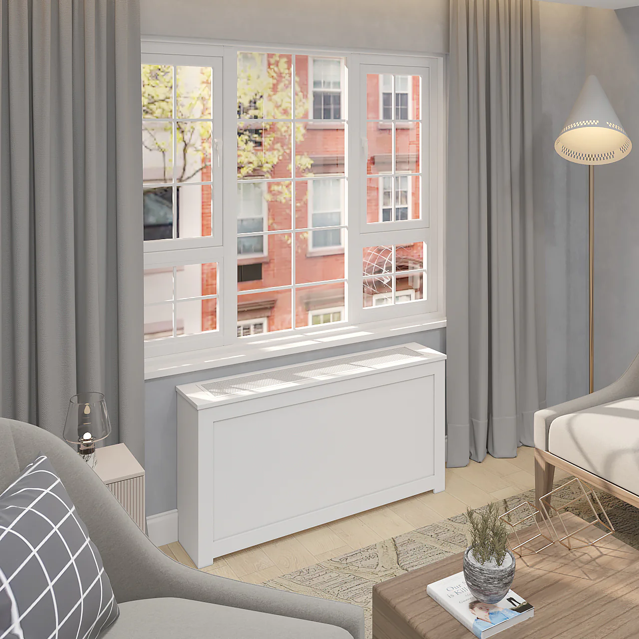 Custom PTAC HVAC Cover Cabinet with Metal Grille in NYC - Image 8