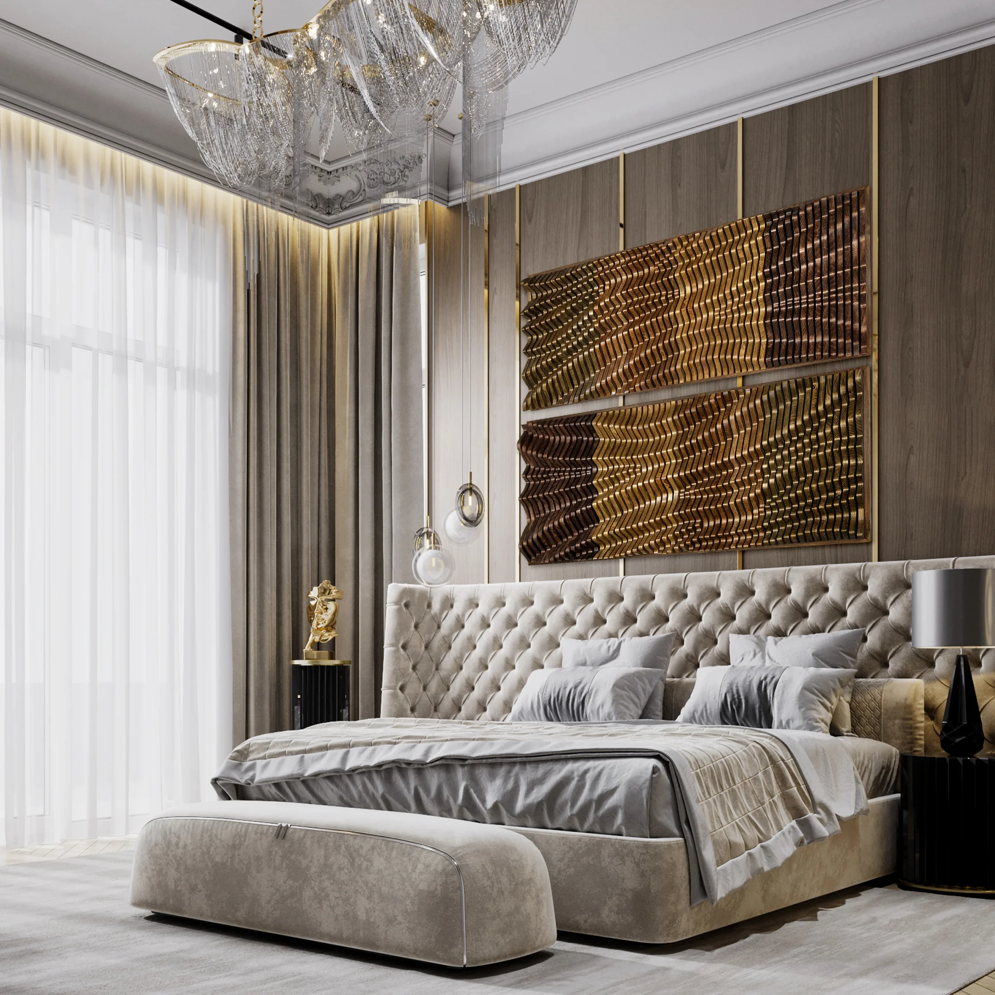 TRAVERSO Wood Wall Art, Parametric Acoustic Panel, Handmade - Image 12