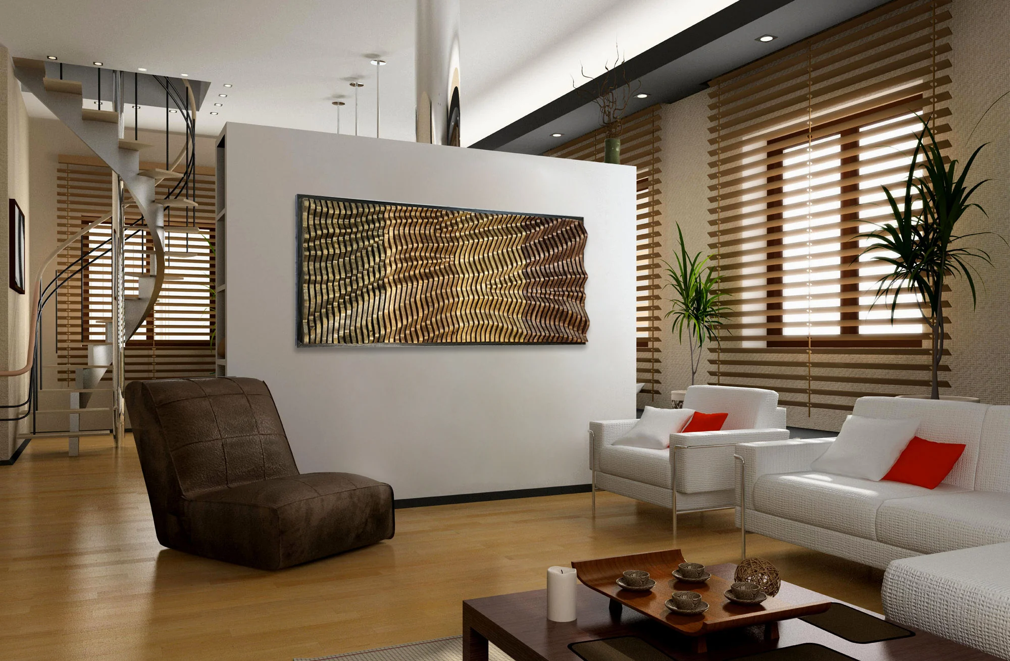 TRAVERSO Wood Wall Art, Parametric Acoustic Panel, Handmade - Image 6