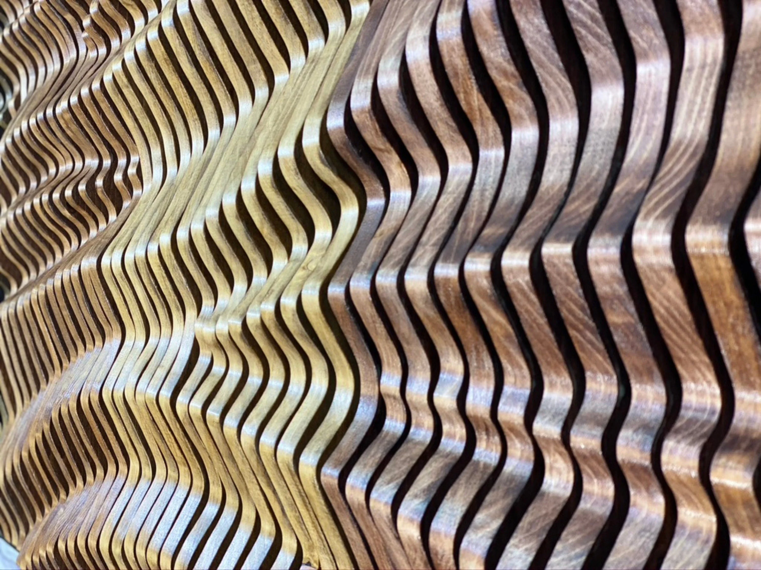 TRAVERSO Wood Wall Art, Parametric Acoustic Panel, Handmade - Image 7