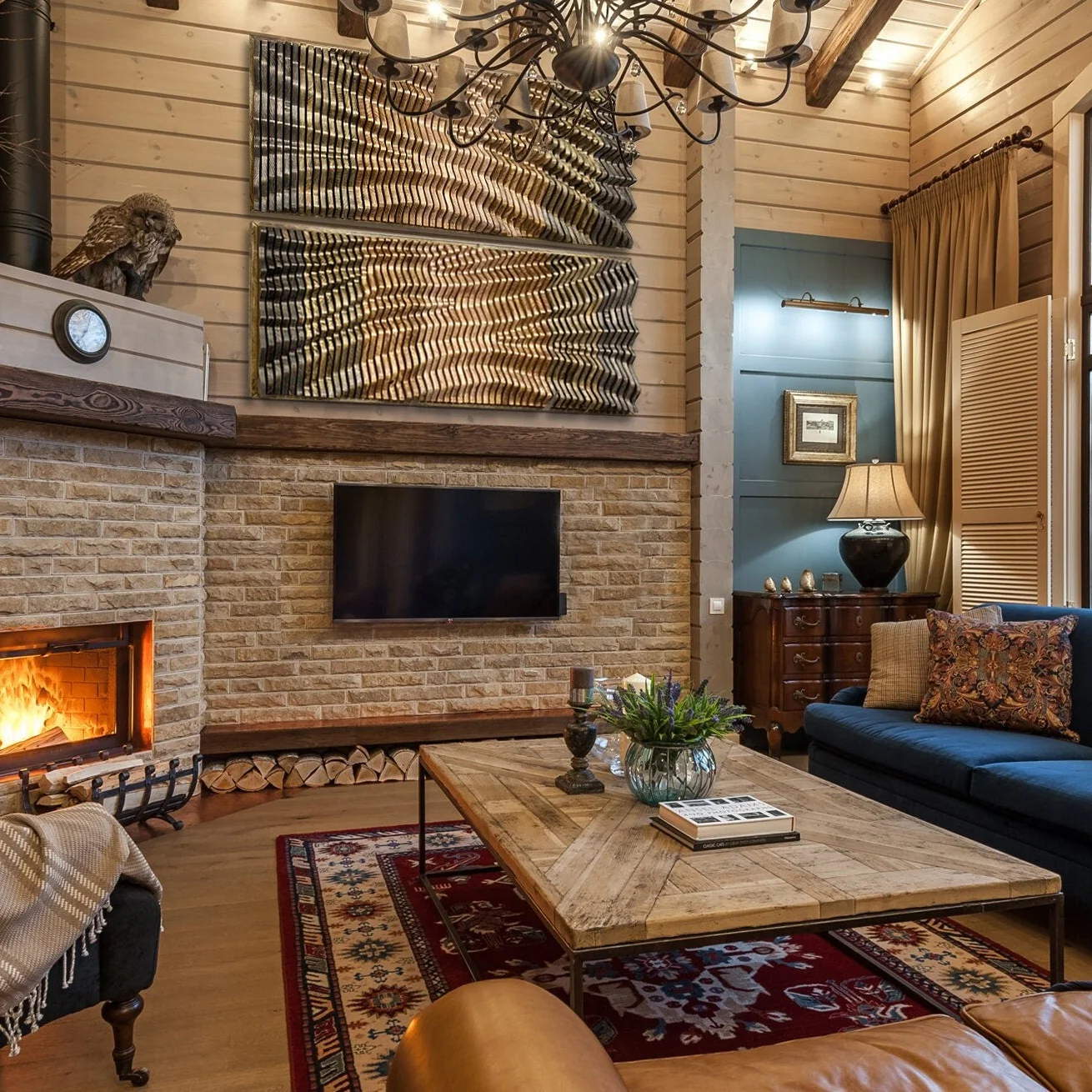 QUARRY Wood Wall Art - Parametric Wall Panels | Set of 2 - Image 4