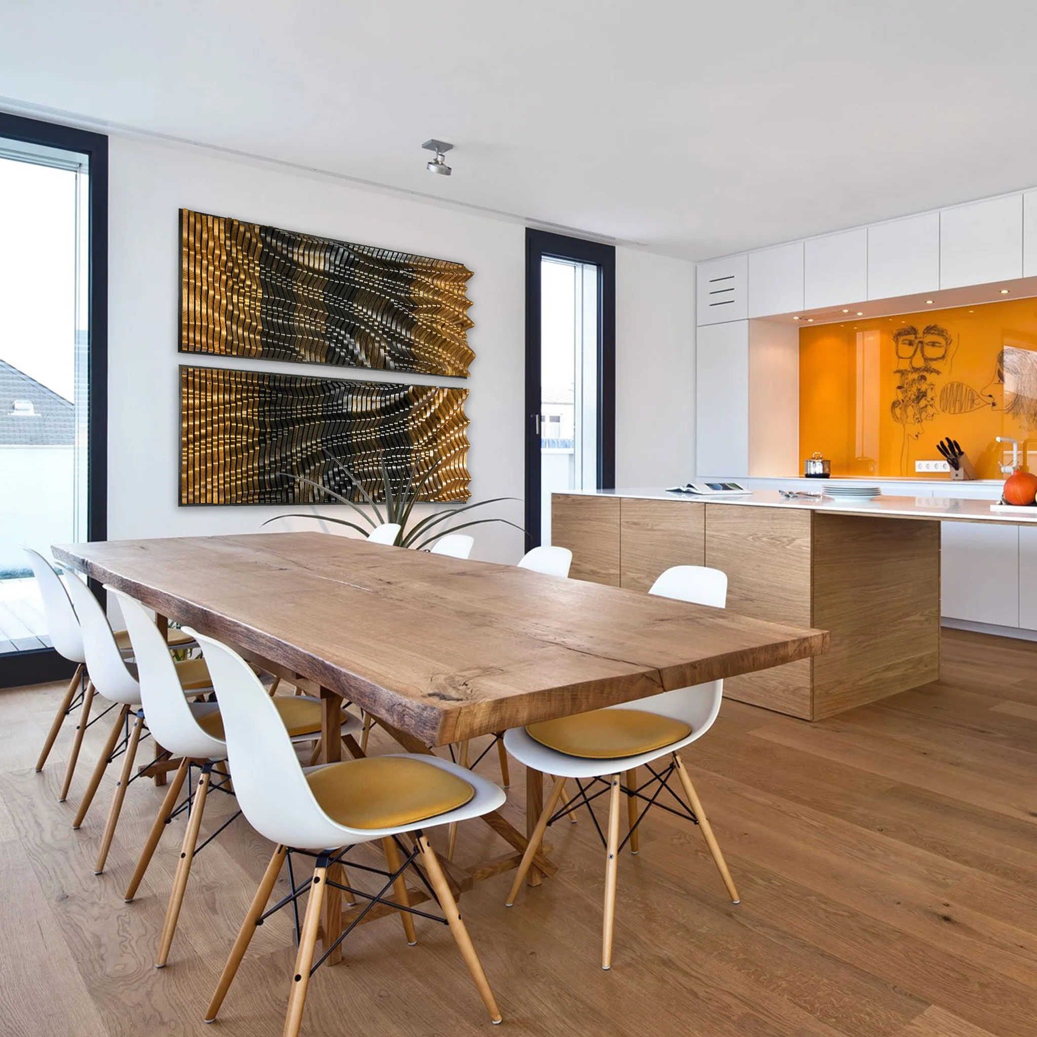 ECLIPSE Wall Art – Parametric Wood Wall Art | Handmade Panel - Image 4